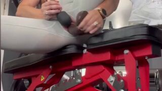 Fit gym babe works out pussy